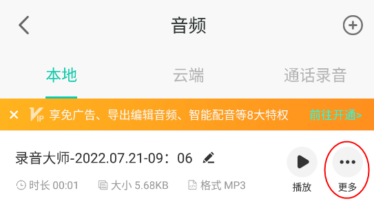 怎么导出音频截图2