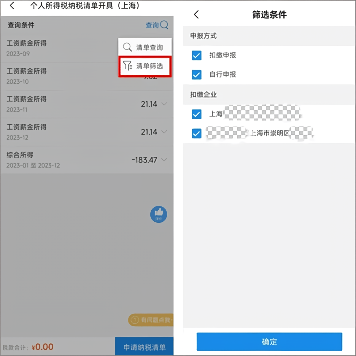 怎么开具个人所得税清单截图3