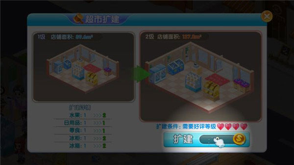 怎么升级超市2
